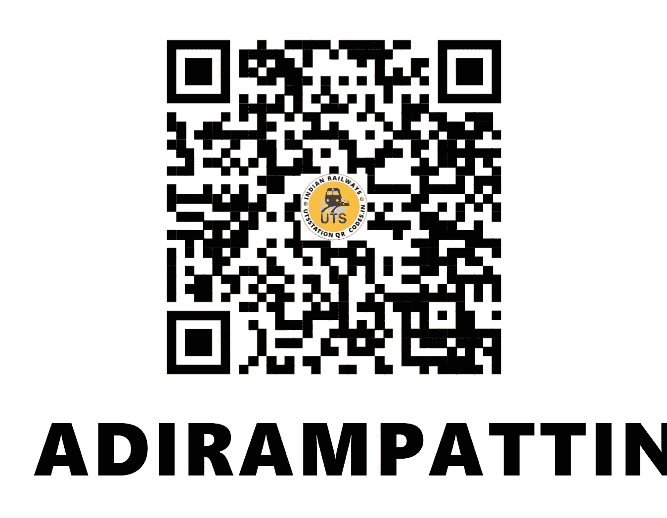 UTS QR Code for ADIRAMPATTINAM - AMM - SR (TAMIL NADU)
